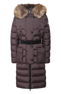 Пуховик с меховой отделкой капюшона Moncler