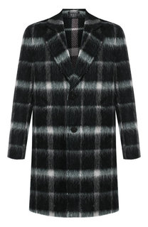 Однобортное пальто из шерсти Emporio Armani