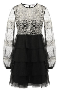 Многоярусное мини-платье с принтом REDVALENTINO