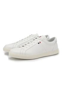 Кожаные кроссовки La Monaco на шнуровке Moncler