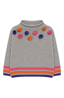 Шерстяной пуловер с воротником-стойкой Il Gufo