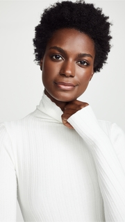 Enza Costa Ribbed Cropped Turtleneck