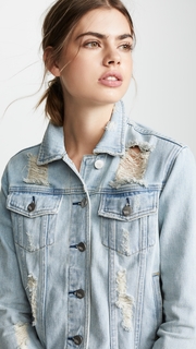 KENDALL + KYLIE Destroyed Denim Jacket