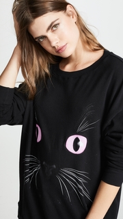 Wildfox Black Cat Roadtrip Sweatshirt