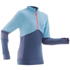 Детский Горнолыжный Джемпер Mid Warm 300 Синий Wedze