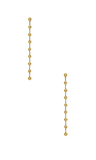 Серьги mini hammered ball drop earrings - Luv AJ