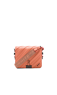 Diagonal quilted flap bag - OFF-WHITE