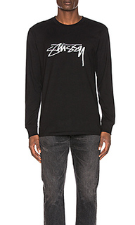 Футболка smooth stock l/s - Stussy