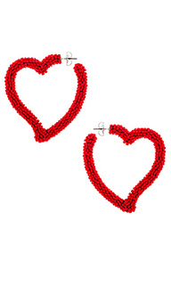 Серьги heart hoop - Sachin & Babi