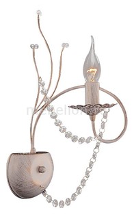 Бра 10002/1 белый с золотом/прозрачный хрусталь Strotskis Eurosvet