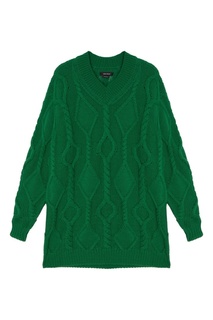 Зеленый пуловер объемной вязки Isabel Marant