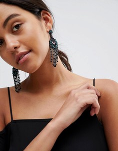 Массивные серьги-подвески Steve Madden - Фиолетовый