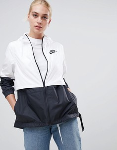 Куртка с капюшоном и небольшим логотипом Nike - Белый