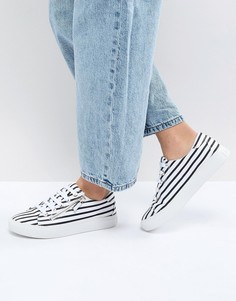 Кеды в полоску на платформе Stradivarius - Мульти