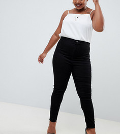 Черные вельветовые джеггинсы с завышенной талией ASOS DESIGN Curve Rivington - Черный
