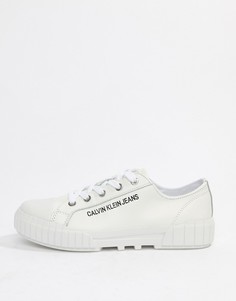 Белые кожаные кроссовки Calvin Klein Blaza - Белый