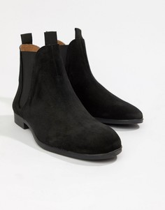 Черные замшевые ботинки челси H By Hudson - Черный