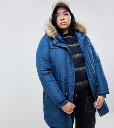 Парка с меховой отделкой Junarose - Синий