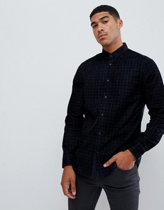 Темно-синяя рубашка в клетку Armani Exchange - Темно-синий