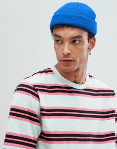 Синяя шапка-бини ASOS DESIGN - Синий