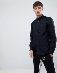 Черная оксфордская рубашка на пуговицах Fred Perry - Черный