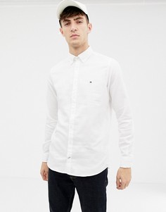 Приталенная рубашка из ткани добби Tommy Hilfiger - Белый