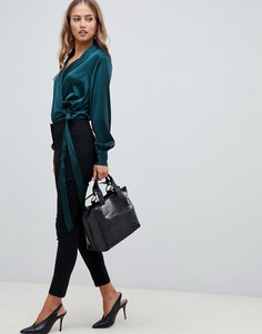 Брюки скинни с завышенной талией ASOS DESIGN - Черный