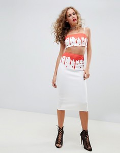 Платье миди с вырезом ASOS DESIGN - Мульти