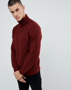 Джемпер с отворачивающимся воротником Burton Menswear - Красный