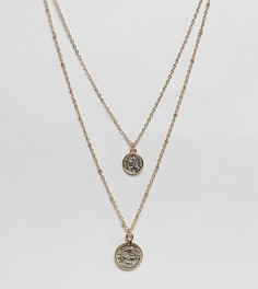 Золотистое многорядное ожерелье с подвесками DesignB London - Золотой