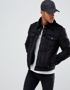 Черная куртка с искусственной овчиной Armani Exchange - Черный