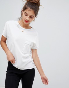 Футболка с контрастными строчками Bershka - Белый