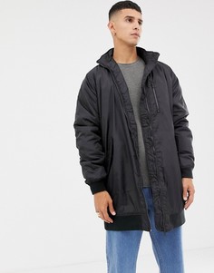 Черная куртка с воротом-трубой Stradivarius - Черный