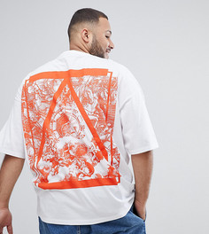 Oversize-футболка с принтом на спине ASOS DESIGN Plus - Белый