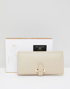 Кожаный кошелек с пряжкой Paul Costelloe - Кремовый