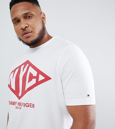 Белая футболка с принтом логотипа Tommy Hilfiger Big & Tall NYC - Белый