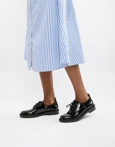 Лакированные броги Bershka - Синий