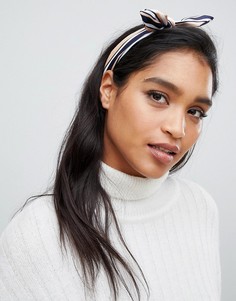 Повязка на голову в разноцветную полоску с бантом ASOS DESIGN - Мульти