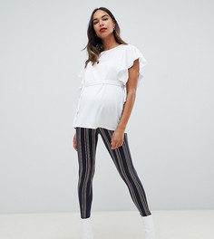 Леггинсы с принтом в полоску ASOS DESIGN Maternity - Мульти