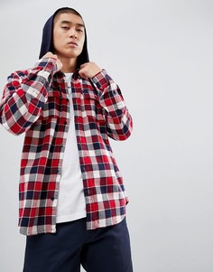 Красная рубашка в клетку с капюшоном DC Shoes - Красный