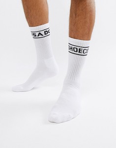 Белые носки с логотипом DC Shoes - Белый