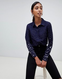 Рубашка с принтом звезд Brave Soul - Темно-синий