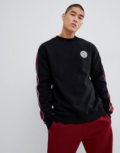 Черный свитшот с полосками на рукавах DC Shoes - Черный