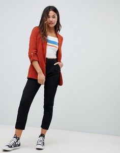 Брюки с отворотами Bershka - Черный