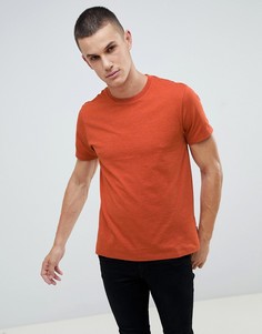 Оранжевая футболка с круглым вырезом Burton Menswear - Оранжевый