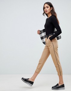 bershka turnup leg trouser - Бежевый