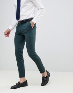Темно-зеленые супероблегающие брюки River Island - Зеленый