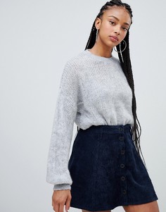 Bershka mohair effect jumper - Серый