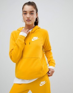 Желтый худи с логотипом-галочкой Nike Rally - Розовый