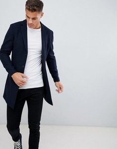 Шерстяное пальто Jack & Jones Premium - Темно-синий